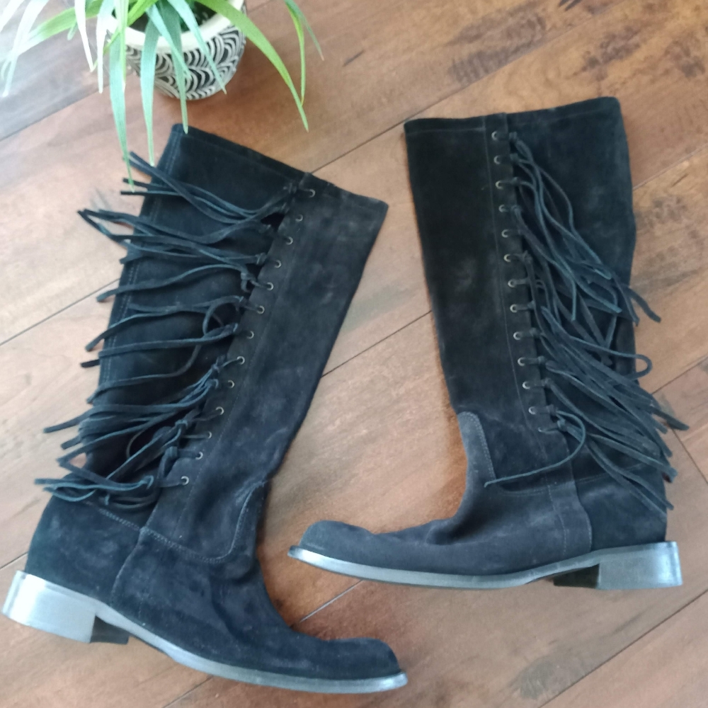 Coach arianna black boots size 7.5 #8
